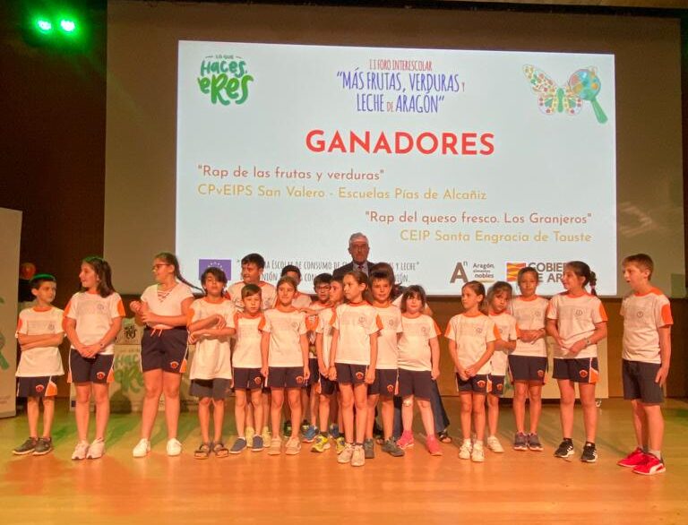 El Colegio San Valero de Alcañiz y el CEIP Santa Engracia de Tauste, ganadores del II Foro Interescolar ‘Más Frutas, Hortalizas y Leche de Aragón